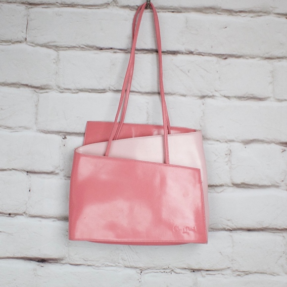 Cleo & Patek Handbags - Cleo & Patek Pink Leather Zip Zag Handbag + Wallet